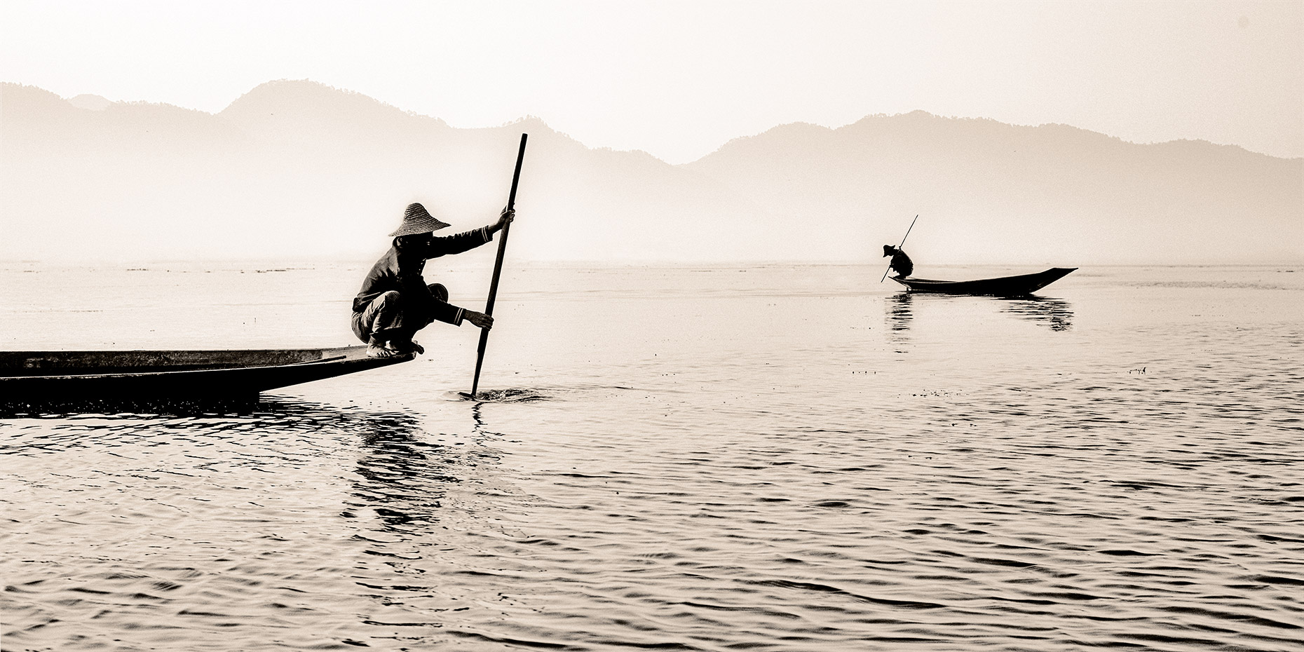 myanmar two fishermen