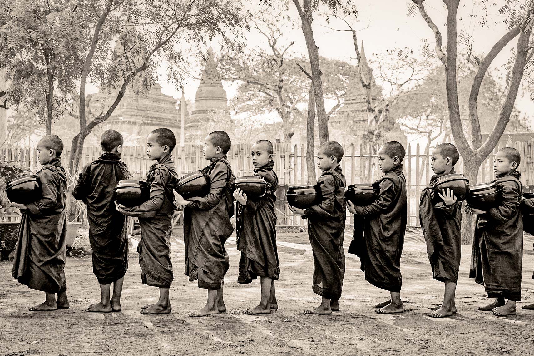 myanmar young monks