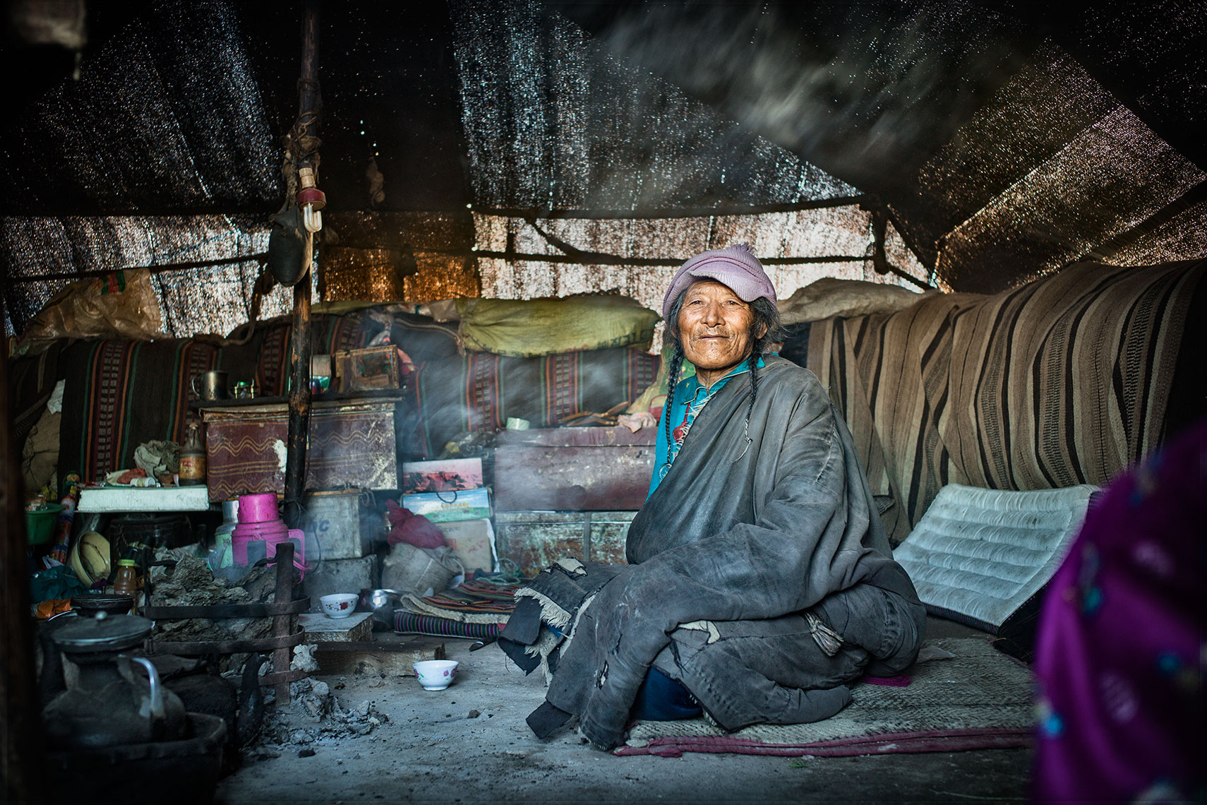 tibet nomad in tent